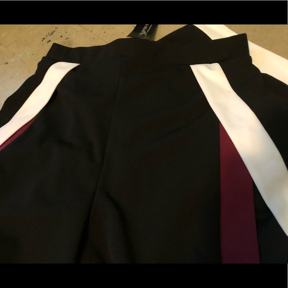 High rise slit pants